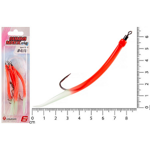 Оснастка Higashi Gummi Makk rig SB3 #01 Red (#12-0)