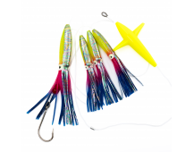 Оснастка троллинговая для ловли тунца/парусника 2.20м тизер 13см Yellow