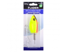 Джиг головка Fladen Big Screw Head Jig 200гр (Yellow)