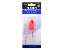 Джиг головка Fladen Big Screw Head Jig 60гр (Red)