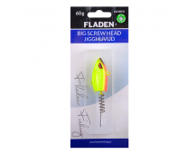 Джиг головка Fladen Big Screw Head Jig 60гр (Orange/Ye)